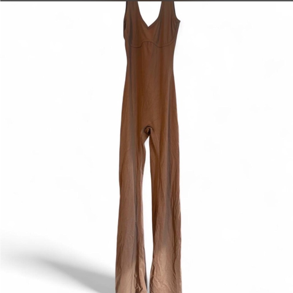 Chic brown Sleeveless Jumpsuit